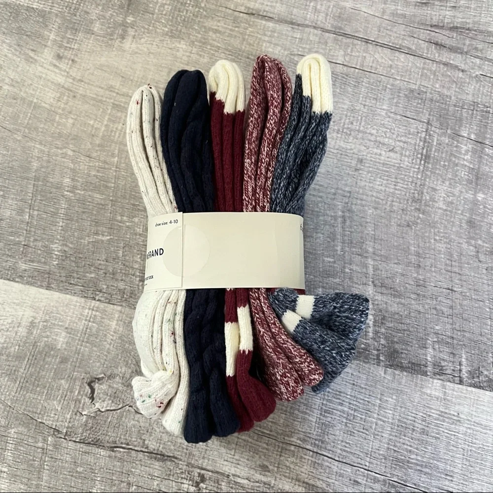 Lucky Brand Boot Socks 5 Pair Womens Cozy Cabin Socks Size 4-10 NWT